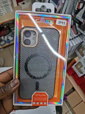 iPhone 11 Case, Carbon Fiber Metal Camera Frame Hollow