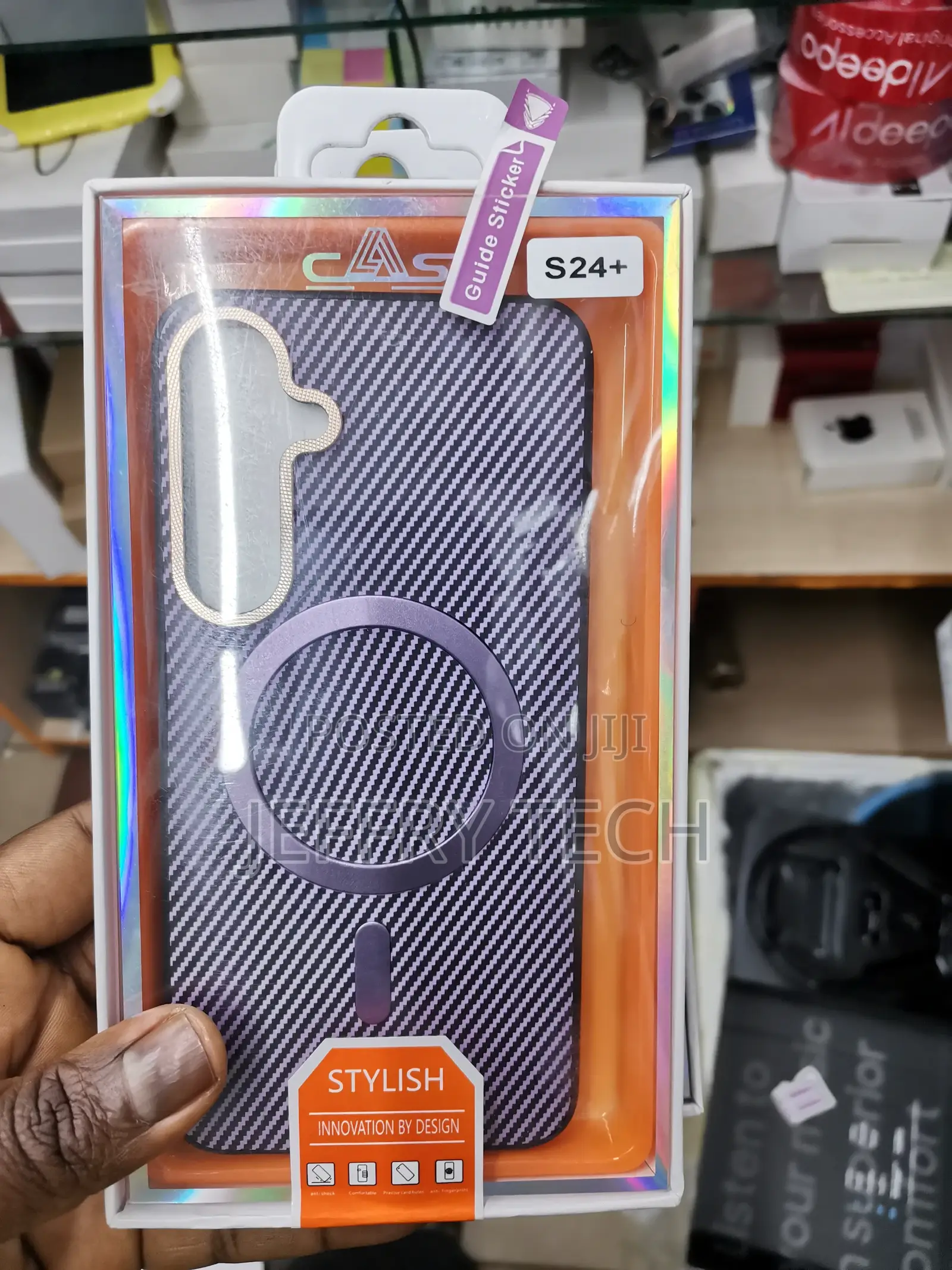 Samsung S24 Plus Purple Lace Real Carbon Fiber Phone Case