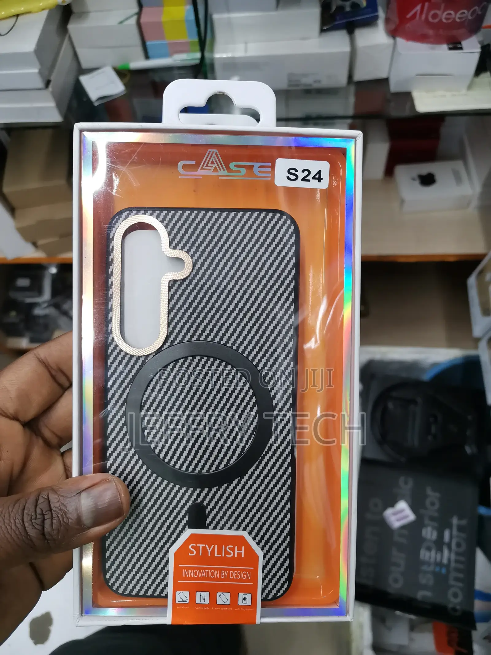 Samsung Galaxy S24 Carbon Fibre Magsafe Texture Case