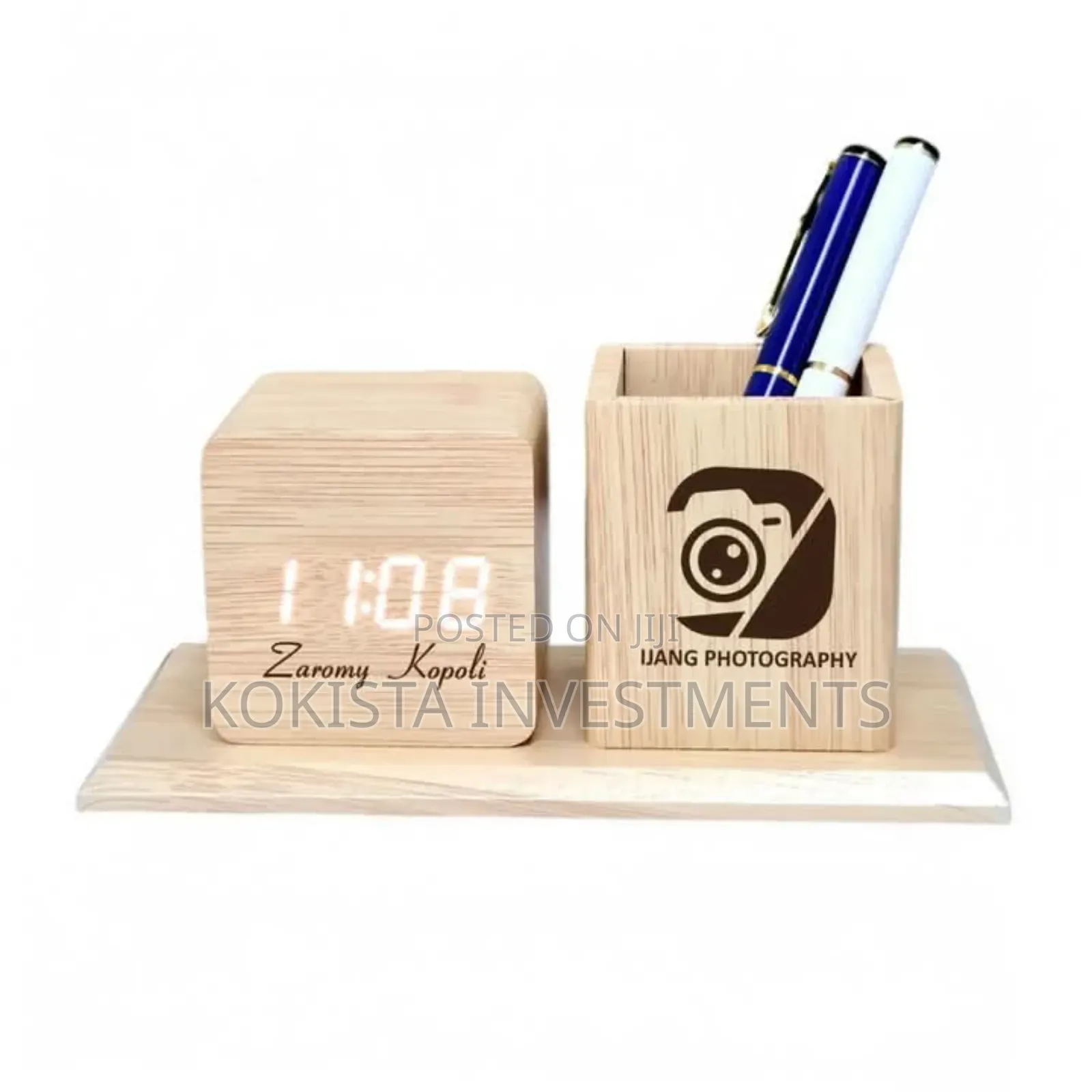 Branded Bamboo Desk Organizer