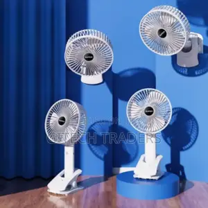 Rechargeable Desktop Fan, 3 Speed Fan : Has 3 Placement