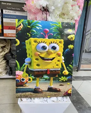 Spongebob Wall Art Decor Cartoon Theme Hanging Kid’S Bedroom
