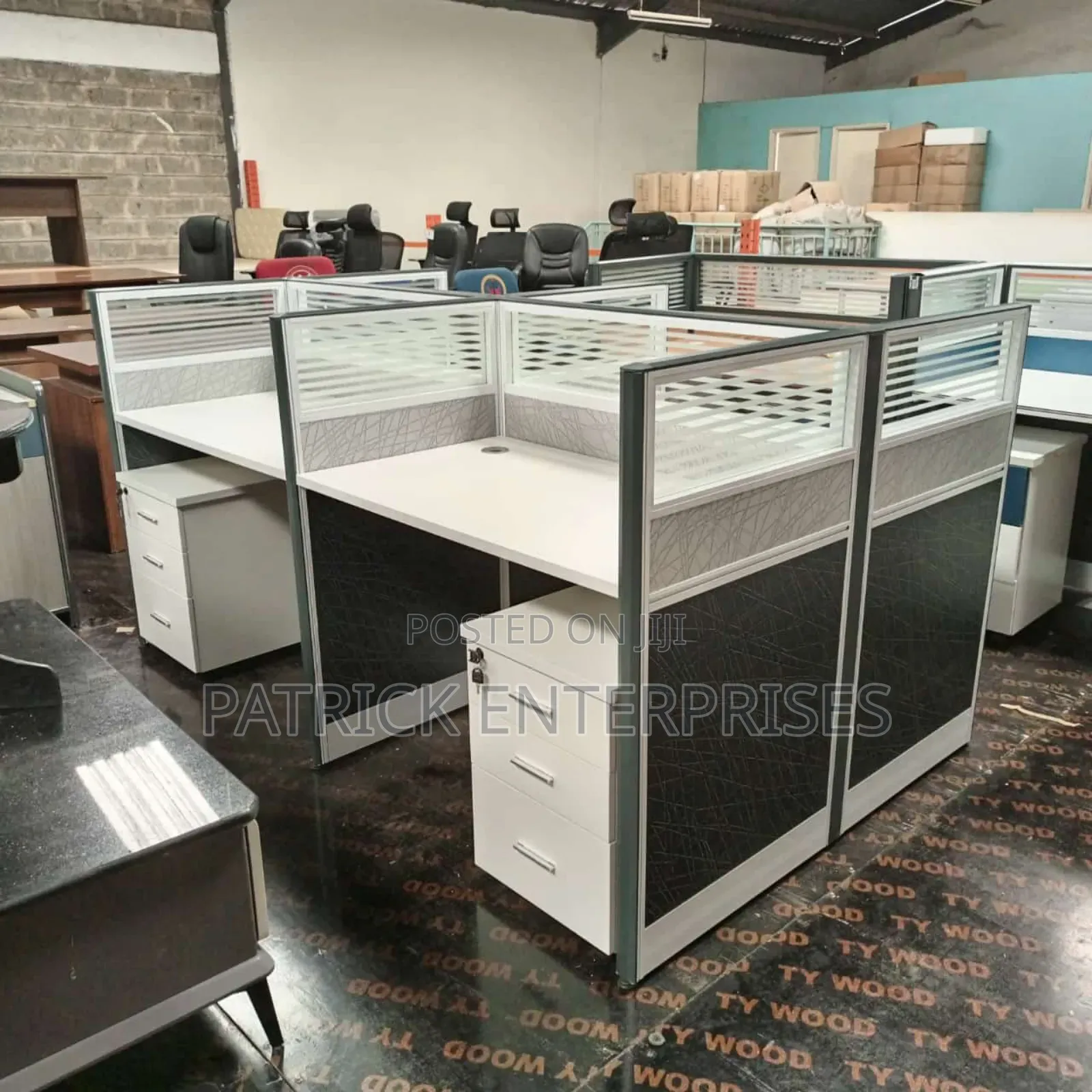 Executive Imported Modern Four Way Workstation