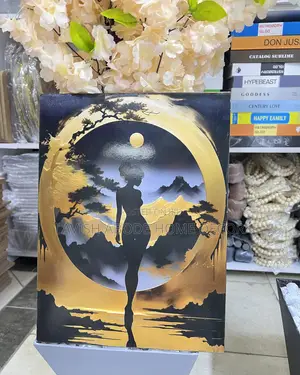Lady Black and Gold Wall Art Hanging Decor