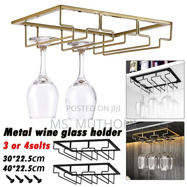 Wine Glass Holder Gold, Black Available - main view