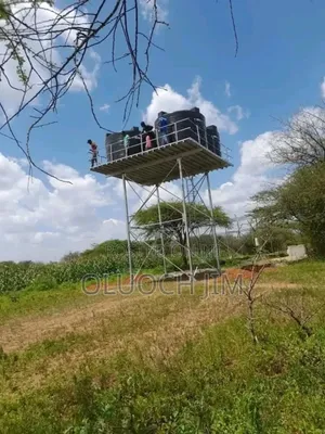 Plastic Tanks on Raised Steel Tanks