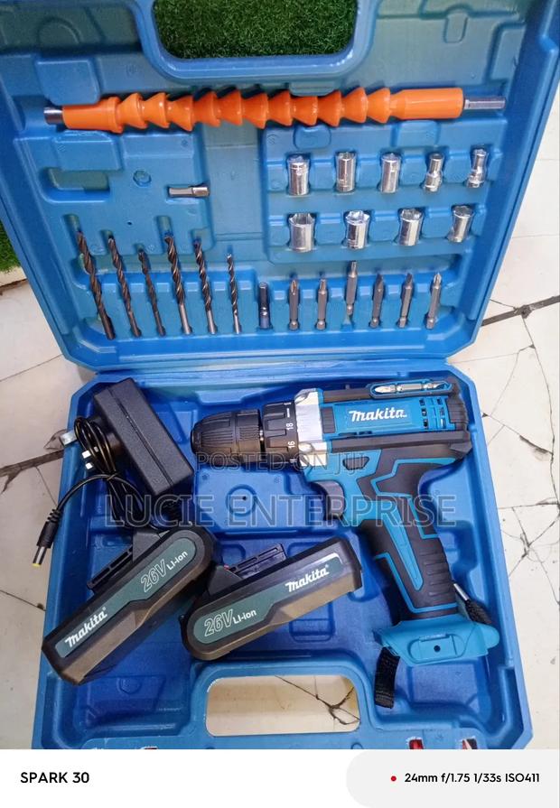 Makita Cordless Drill 26v Rechargeable Batteries - main view