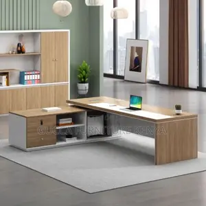 Office Tables:160cm L-Shape Secure Office Computer Table