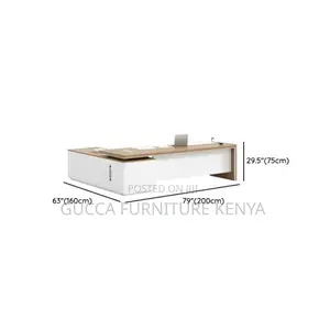 Office Tables:160cm L-Shape Secure Office Computer Table