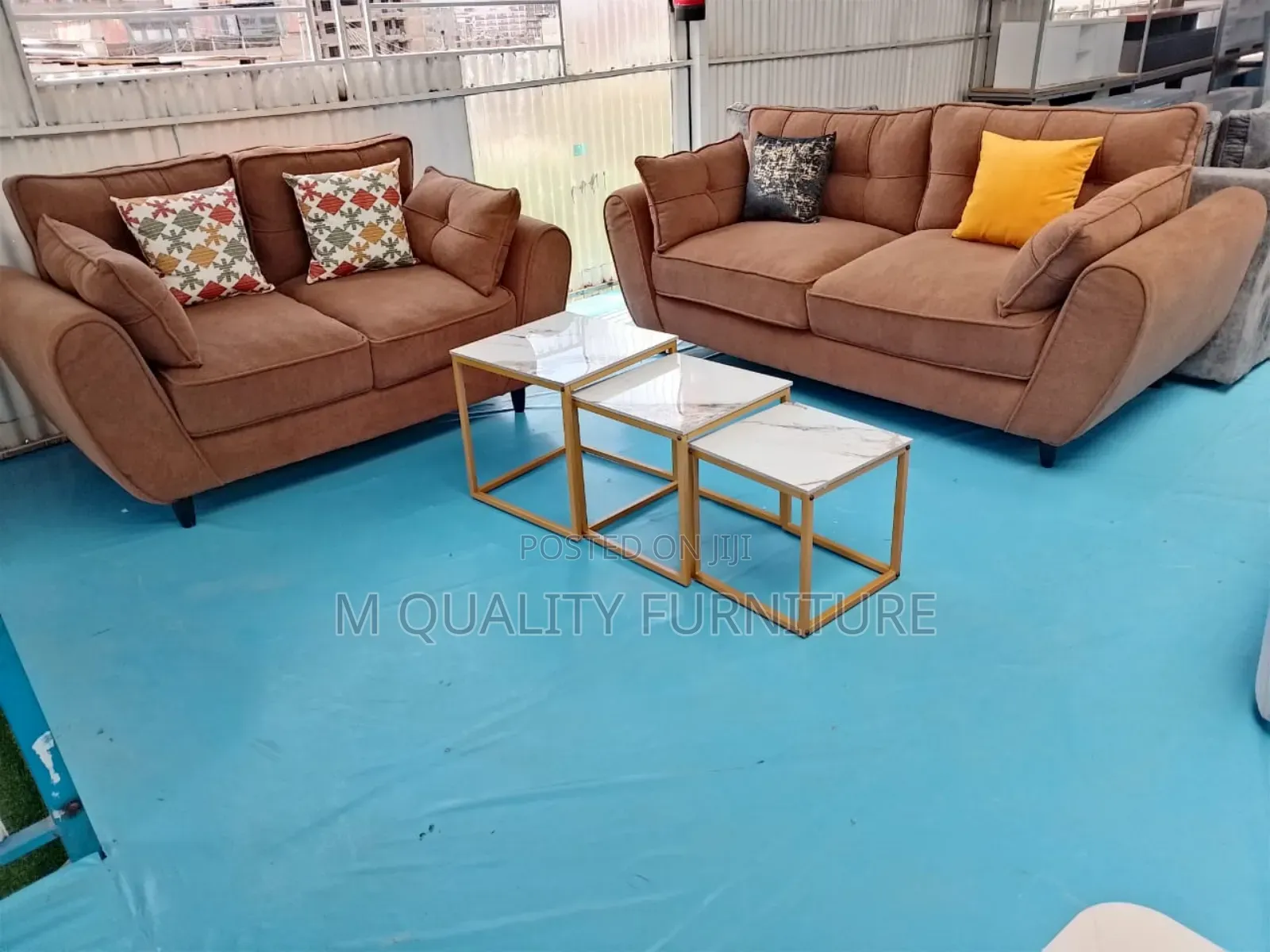 Brown 5 Seater New Indoor Couch