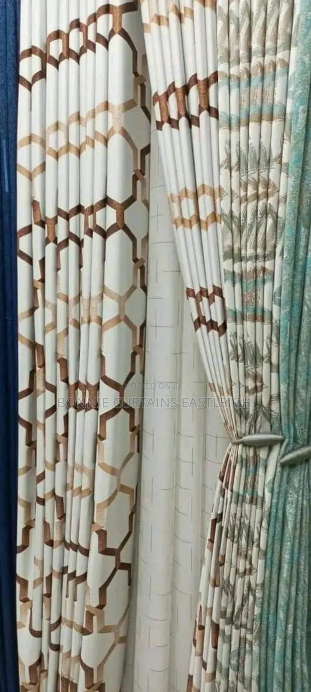 Light Grey Black Curtains - thumbnail 2