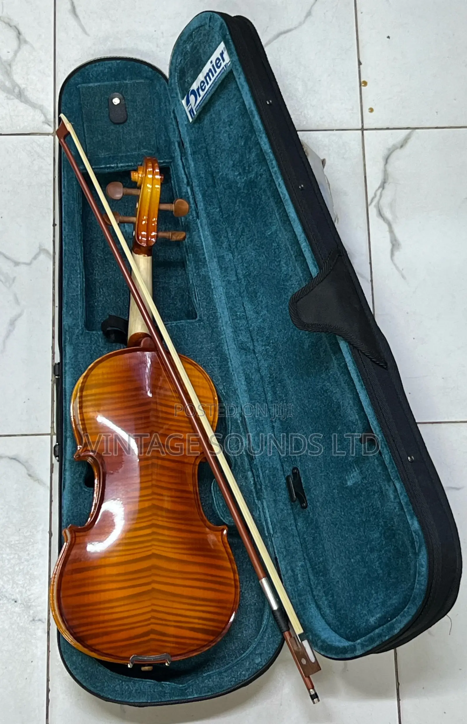 Premier 4/4 Full Size Solid Wood Violin Complete Set