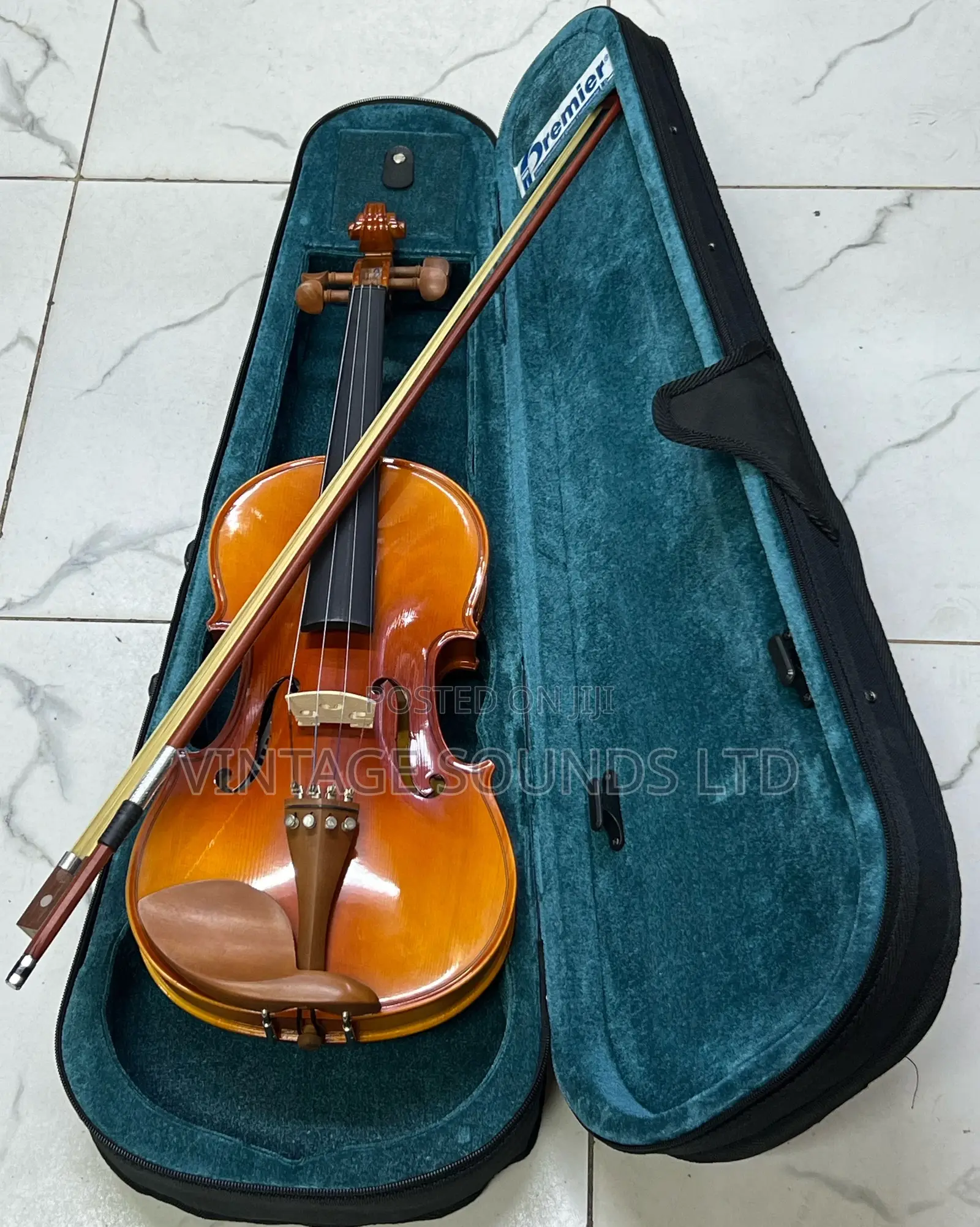 Premier 4/4 Full Size Solid Wood Violin Complete Set