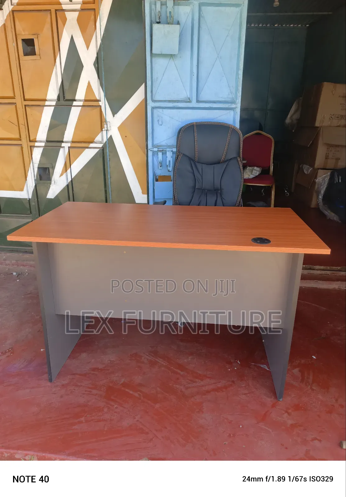 Office Desk Plus Leather Office Chair