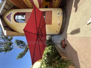 New Garden and Rooftop Maroon Parasol With Solar Lights