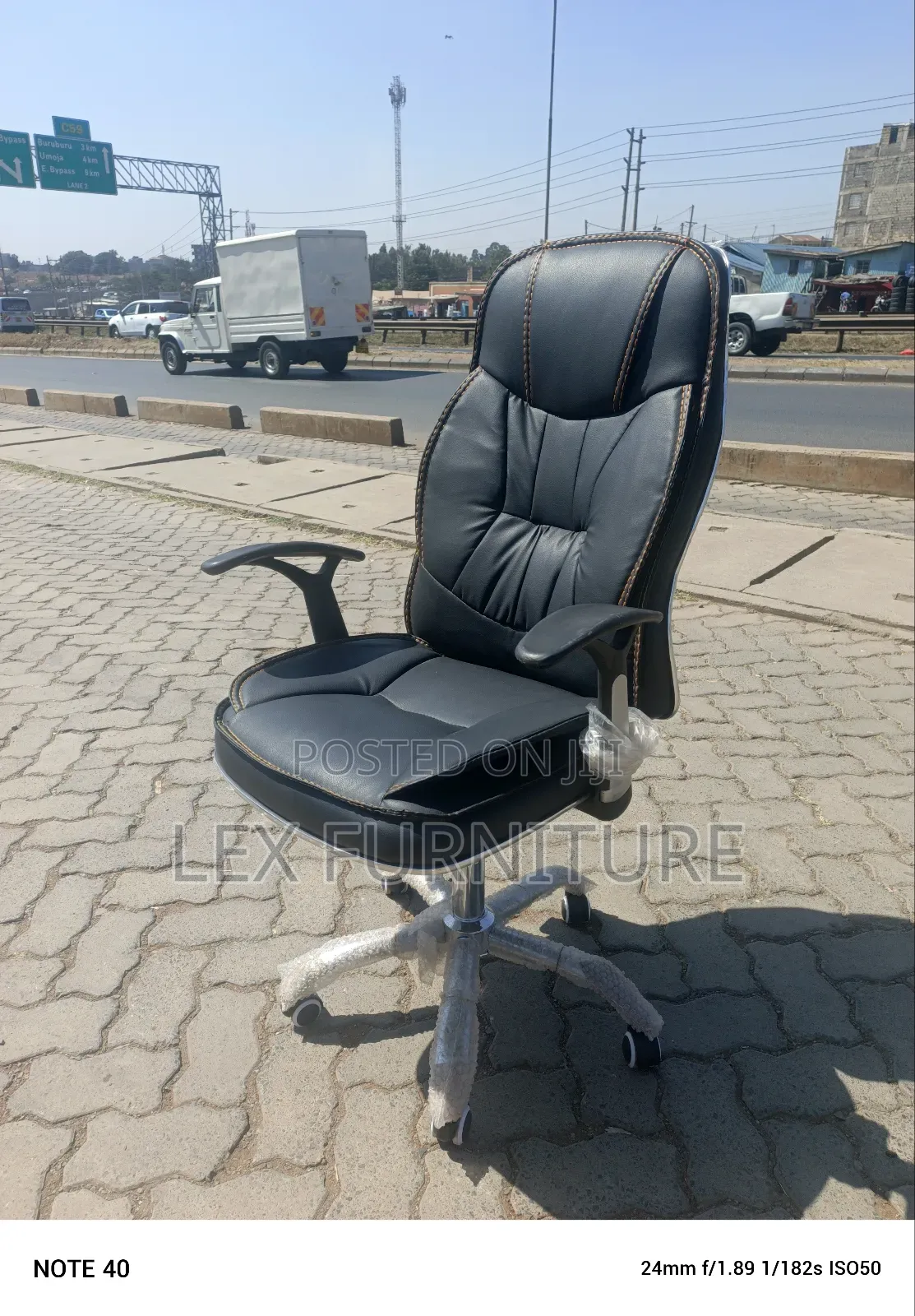 Strong Recliner Leather Office Chair