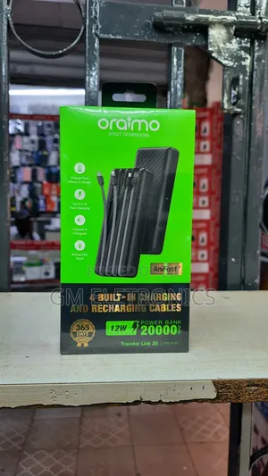 20000mah Powerbank With Built-in Cables-
