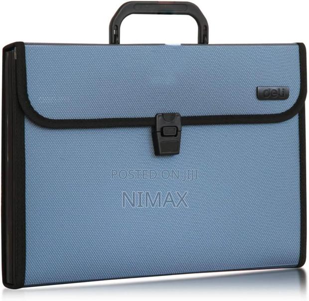 Expanding Blue File Folder With Pockets - thumbnail 3