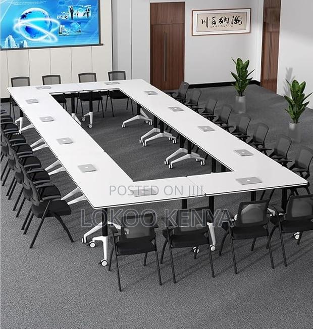 Office Desk: Foldable Movable Conference Table - thumbnail 3