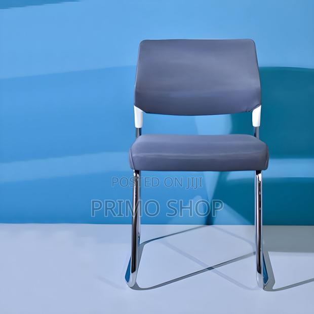 Office Chairs: Simple Ergonomic Mid Back Chrome Frame Chair - main view