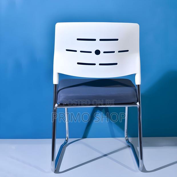 Office Chairs: Simple Ergonomic Mid Back Chrome Frame Chair - thumbnail 5