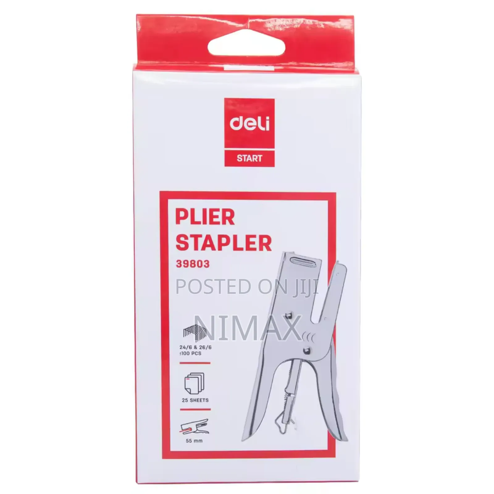 Deli Plier Stapler 24/6 26/6 Stationery