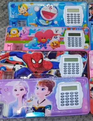 Pencil Pouch With Calculator And Dual Sharpeners