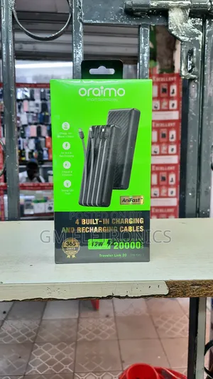 Original 20000mah Anifast Powerbank With Attached Cables.