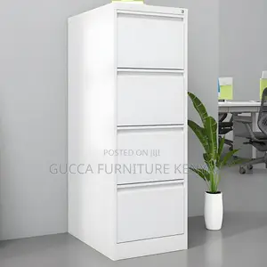 Cabinets: 4-Drawer Metal 18-Inch Vertical Filing Cabinet