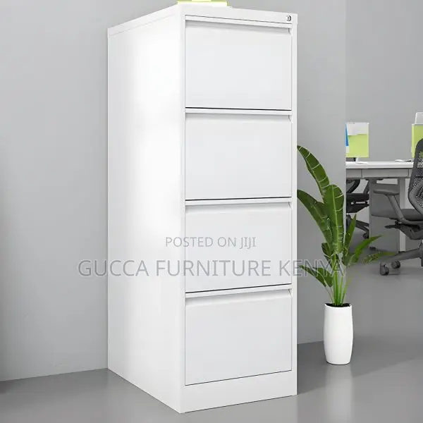 Cabinets: 4-Drawer Metal 18-Inch Vertical Filing Cabinet