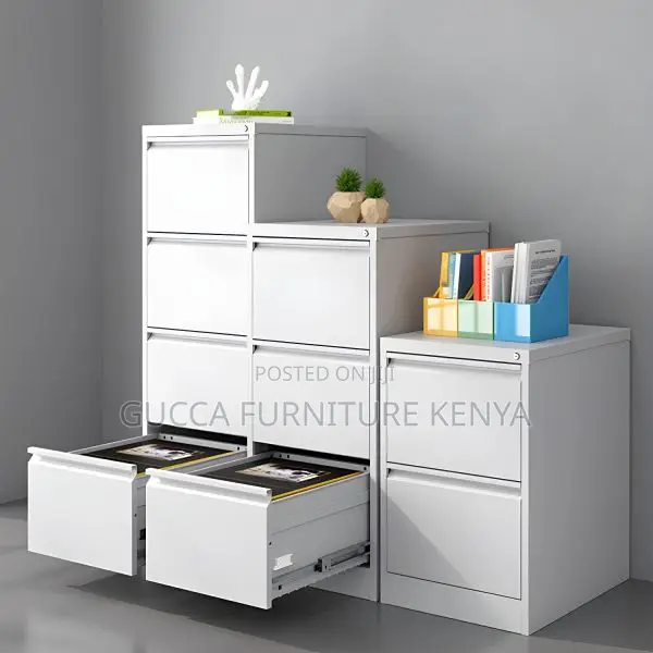 Cabinets: 4-Drawer Metal 18-Inch Vertical Filing Cabinet