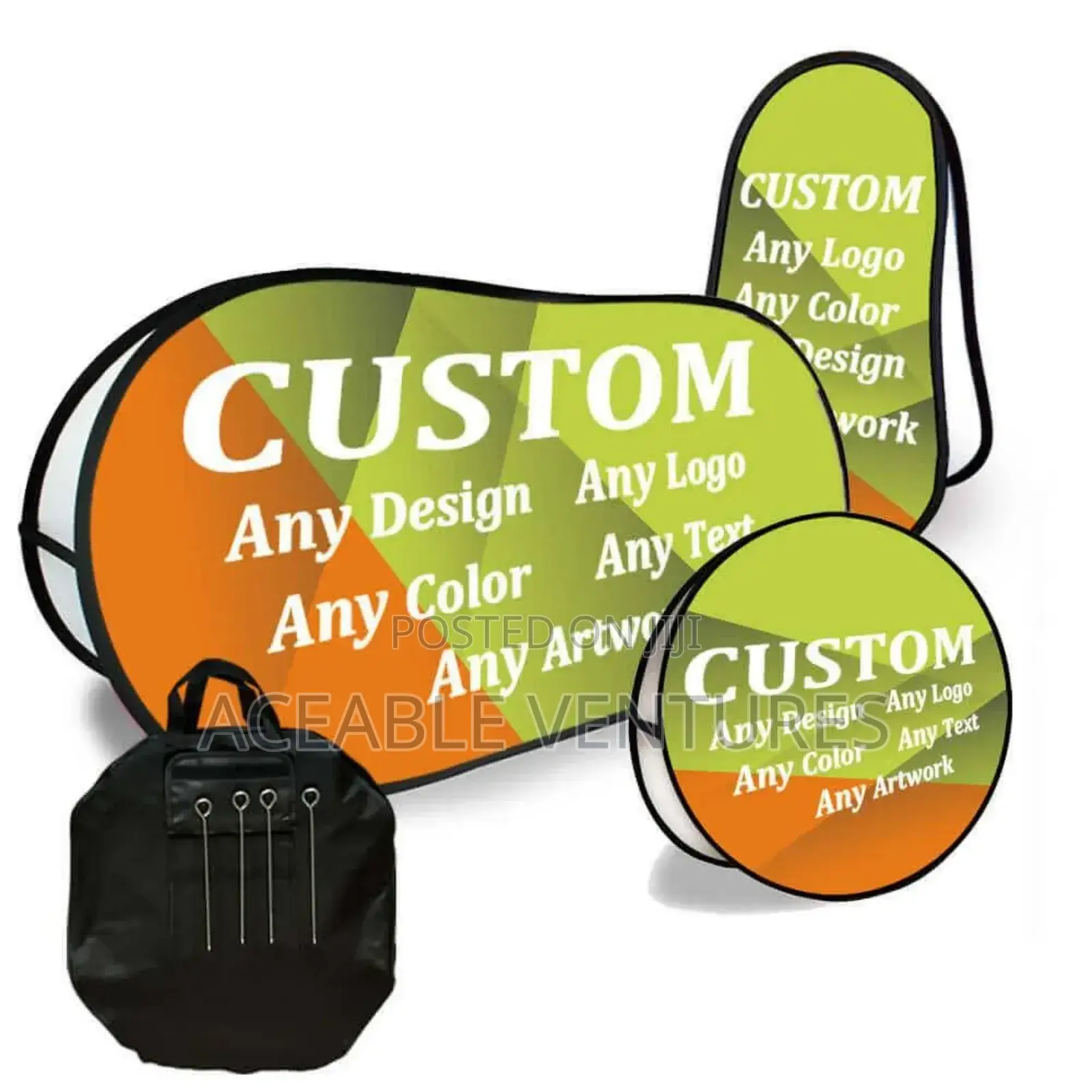 Pop-Up Banners,Double Sided Oval Banners