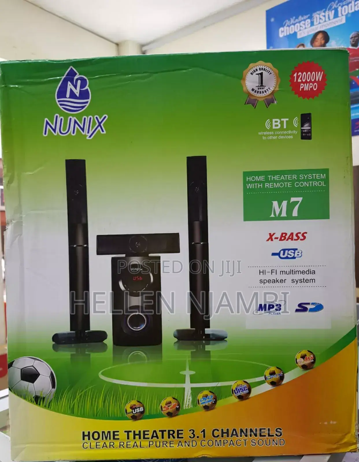 3.1ch Mini Home Theater System 12000w Nunix M7