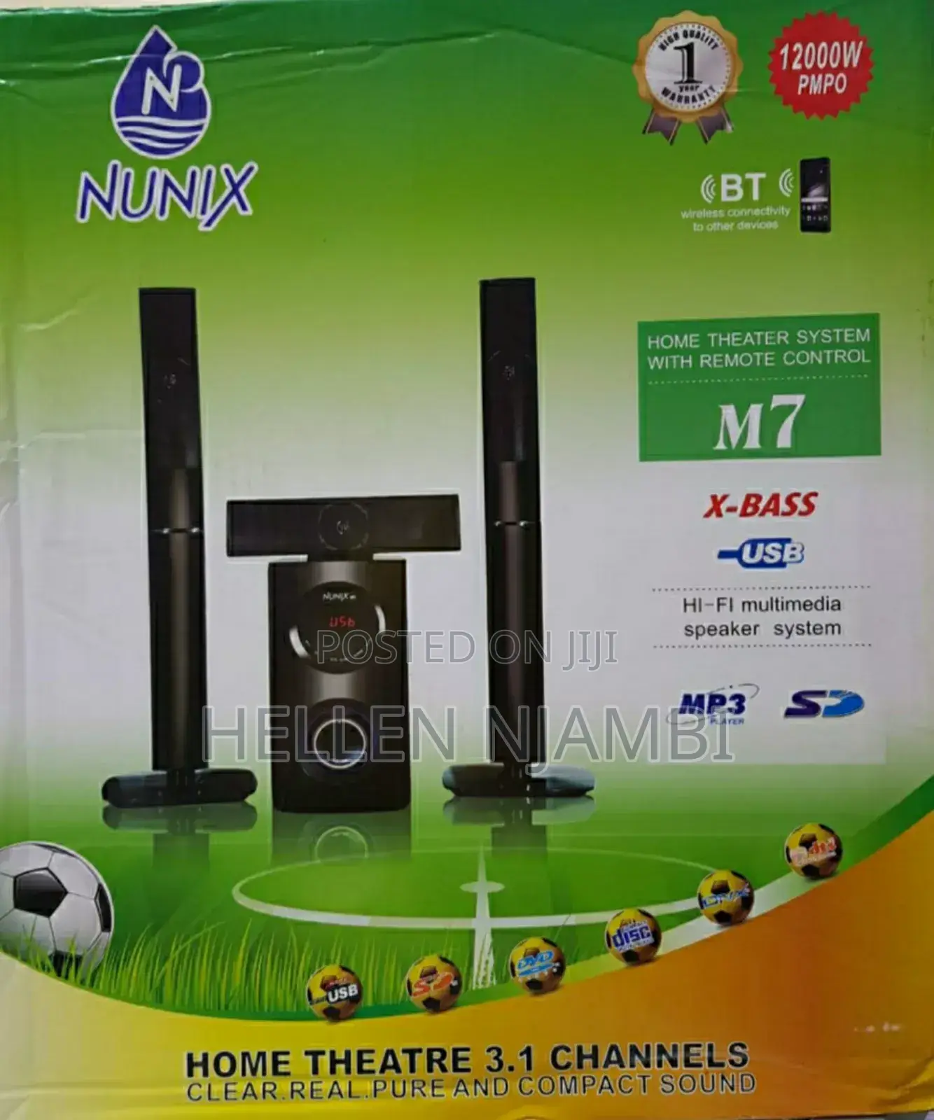 3.1ch Mini Home Theater System Nunix M7