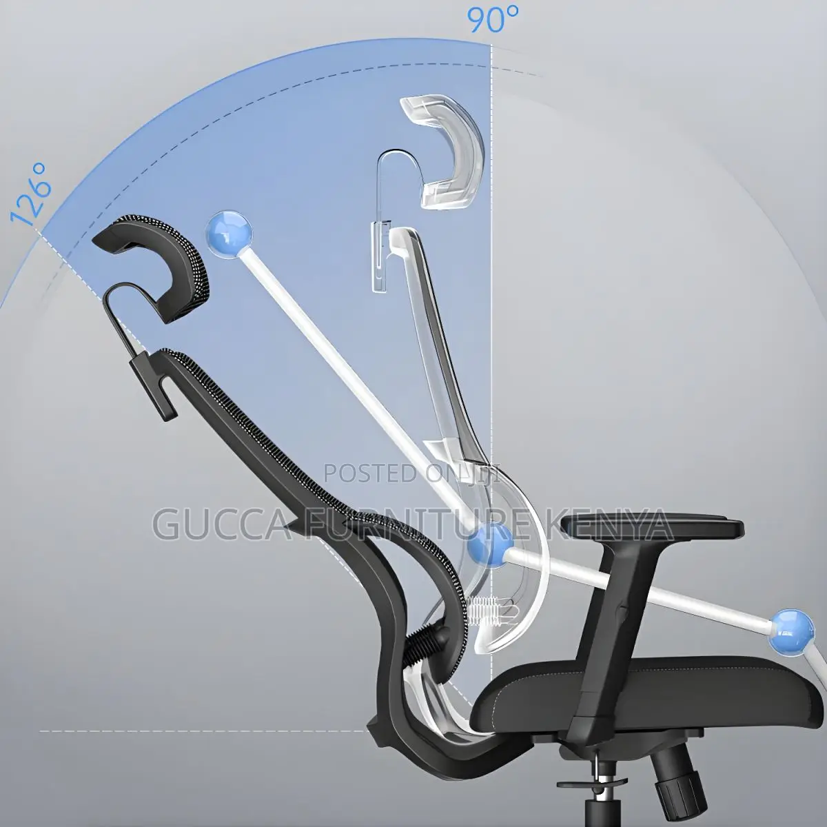 Office Chairs: Adjustable Armrest Desk Chair With Headrest