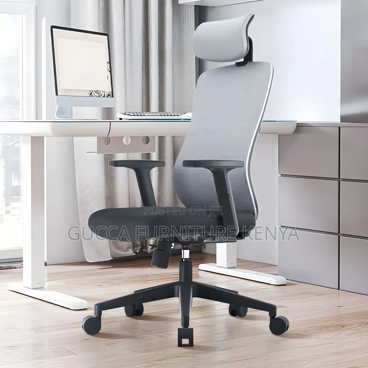 Office Chairs: Adjustable Armrest Desk Chair With Headrest