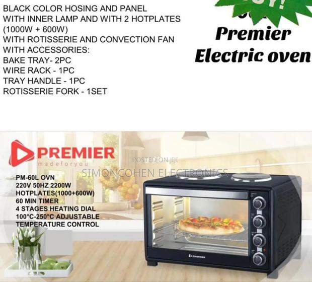 60ltrs Premier Electric Oven - main view