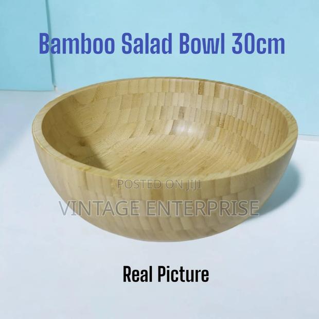 Bamboo Salad Serving Bowl - main view