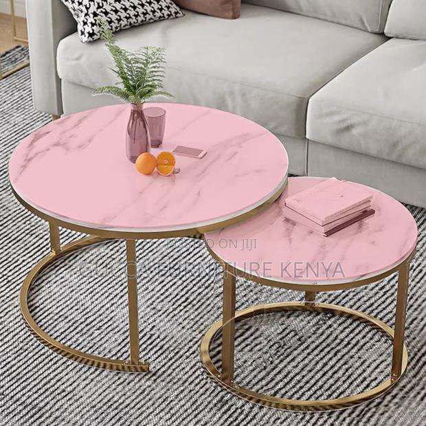 Coffee Tables: Nested Circular Side Table With Frame Base - thumbnail 6