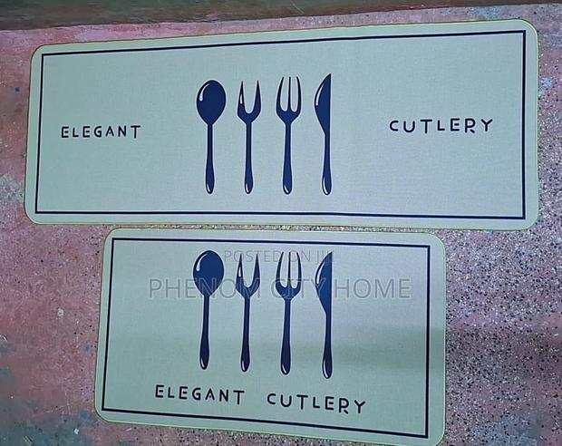 Beige Printed High Quality Kitchen Mats Available Now - thumbnail 2