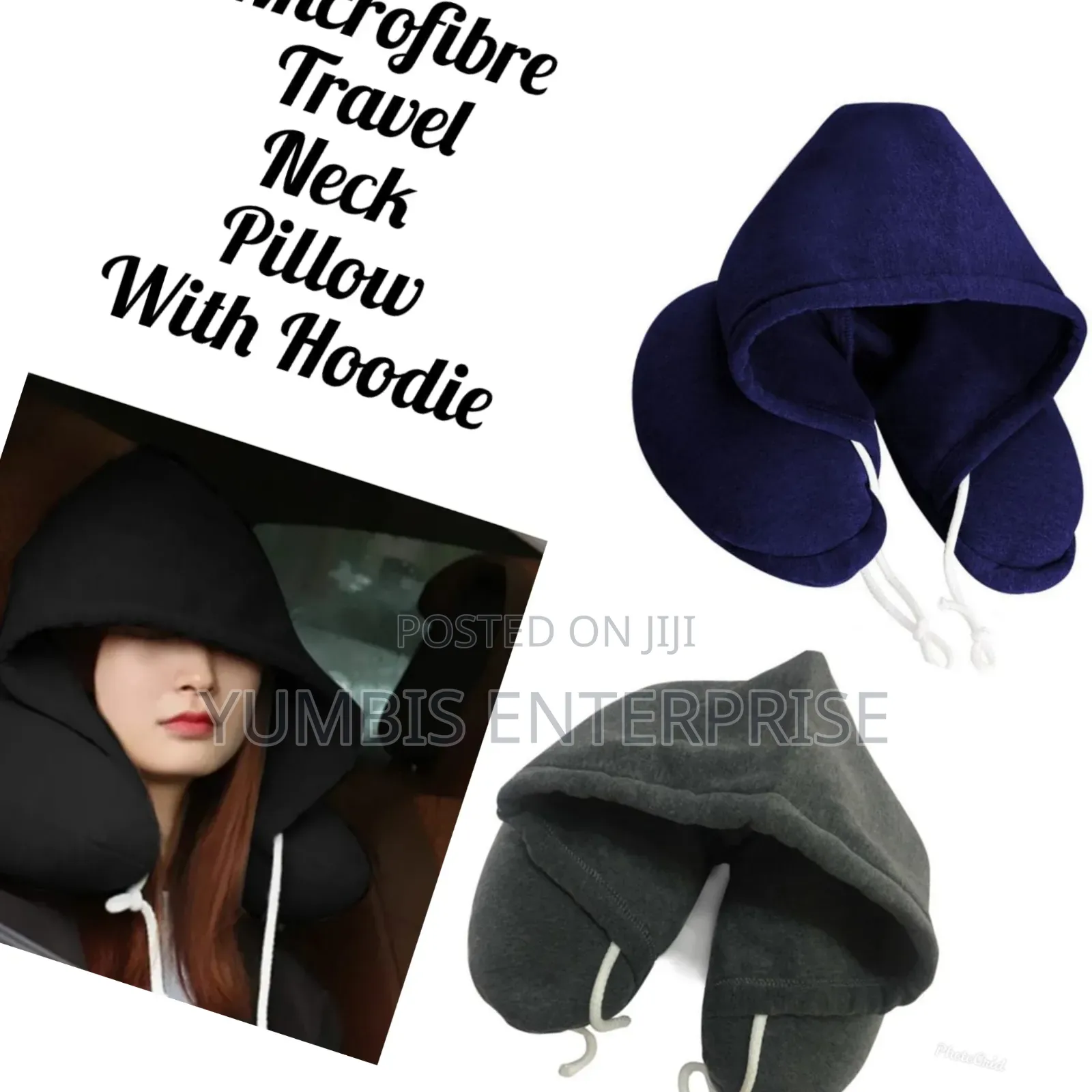Microfiber Travel Neck Pillows With a Hoodie at 1300