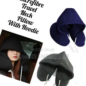 Microfiber Travel Neck Pillows With a Hoodie at 1300