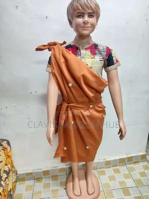 Traditional Cultural Wrap With Beads And Belt For Kids