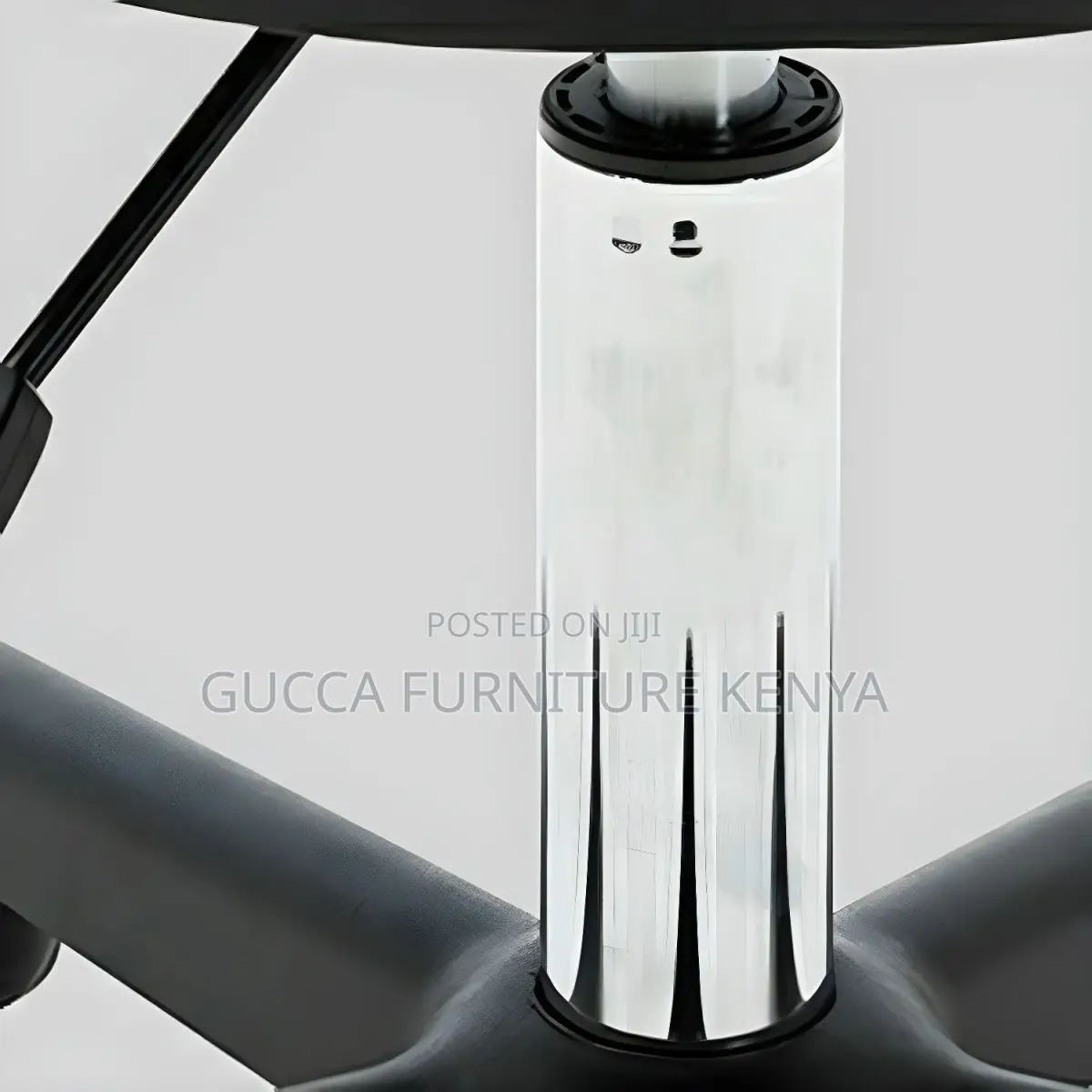 Home Chairs: Modern Sleek Black Faux Leather Round Stool
