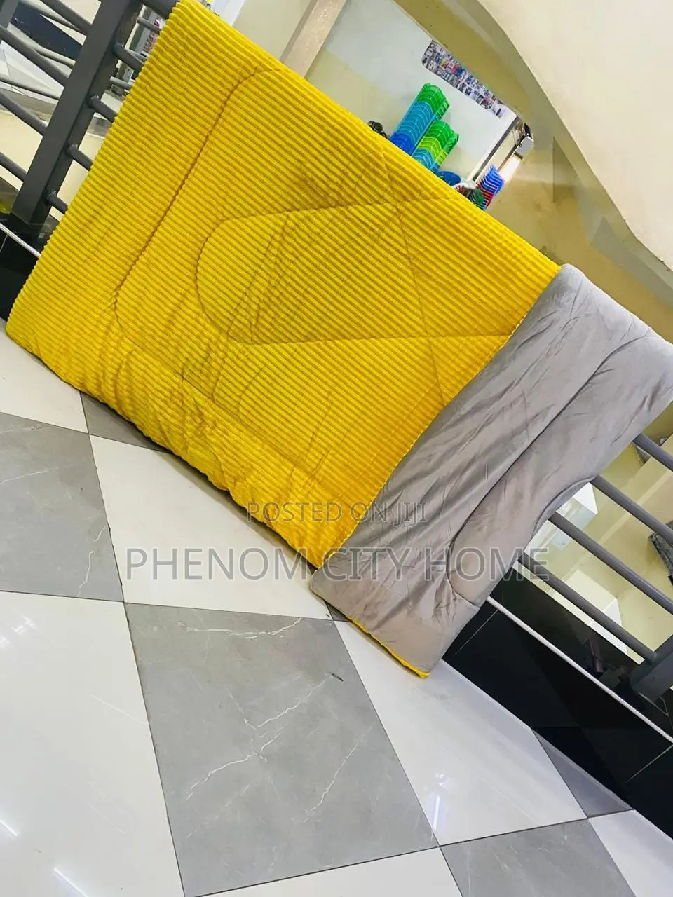 Yellow and Blue Single Velvet Duvets Available