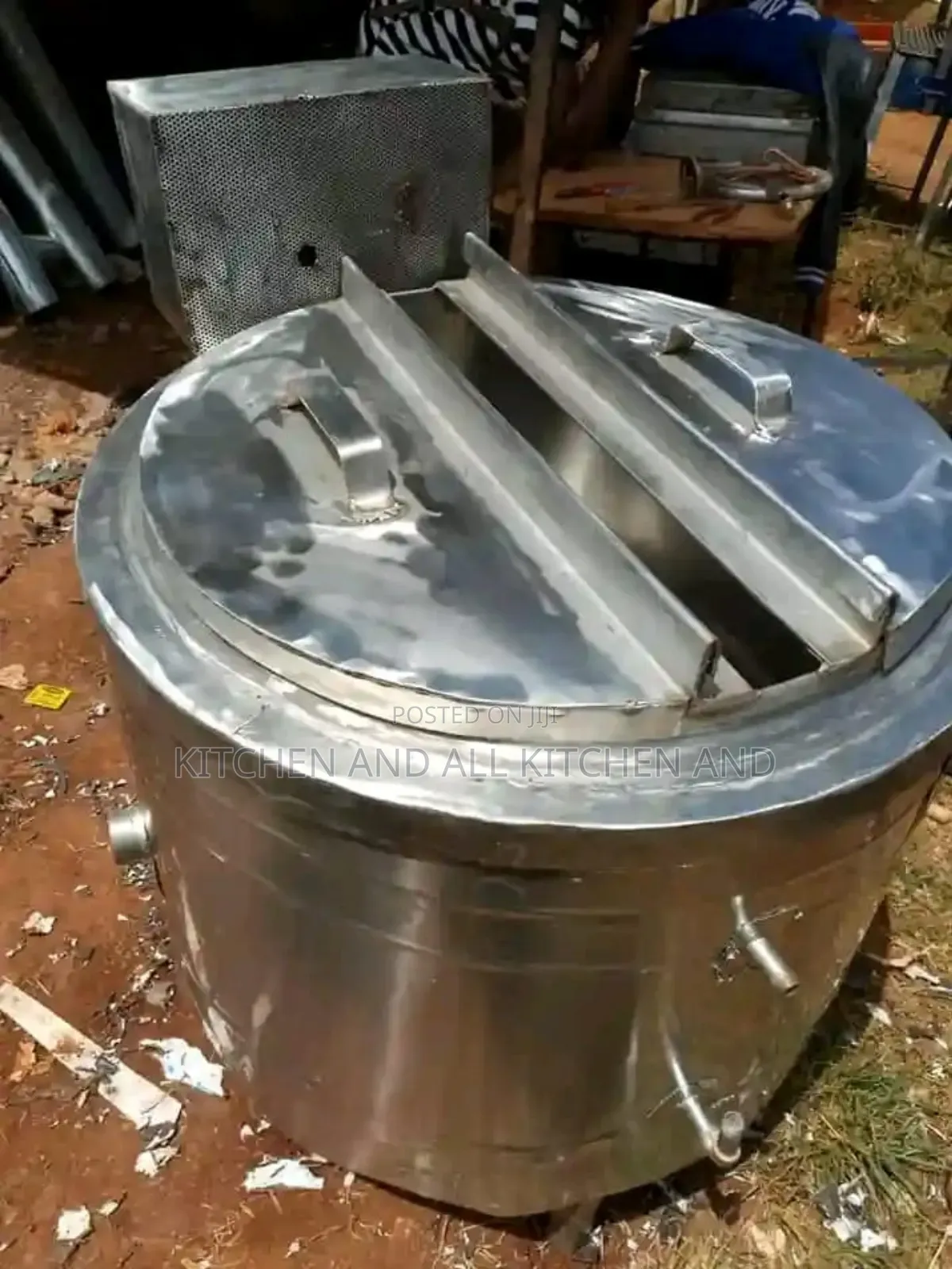Stainless Steel 150 LTR Sufuria