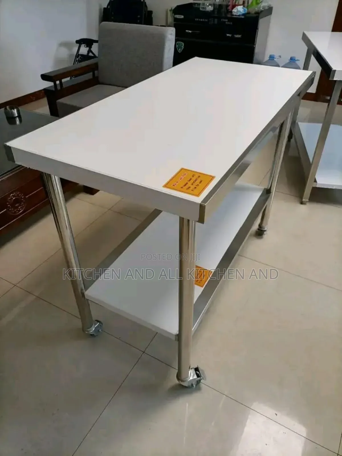 All Stainless Steel Two Deck Table