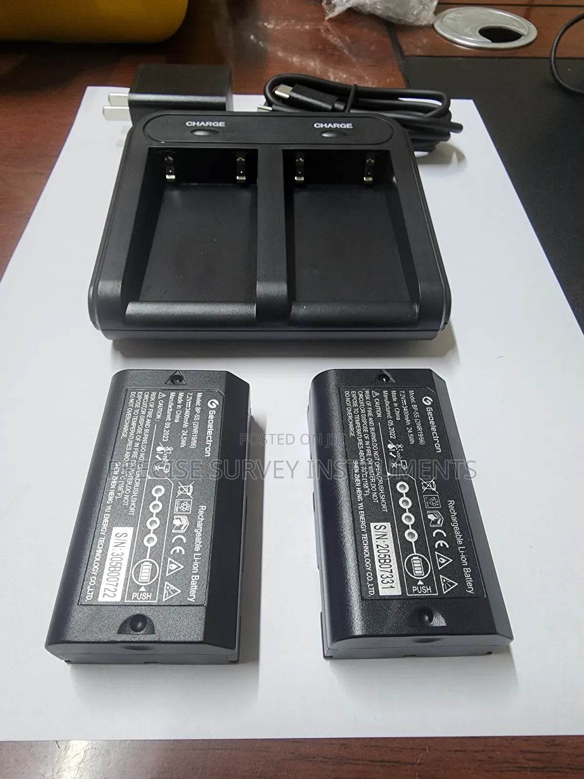 Total Station Battery and Charger Set
