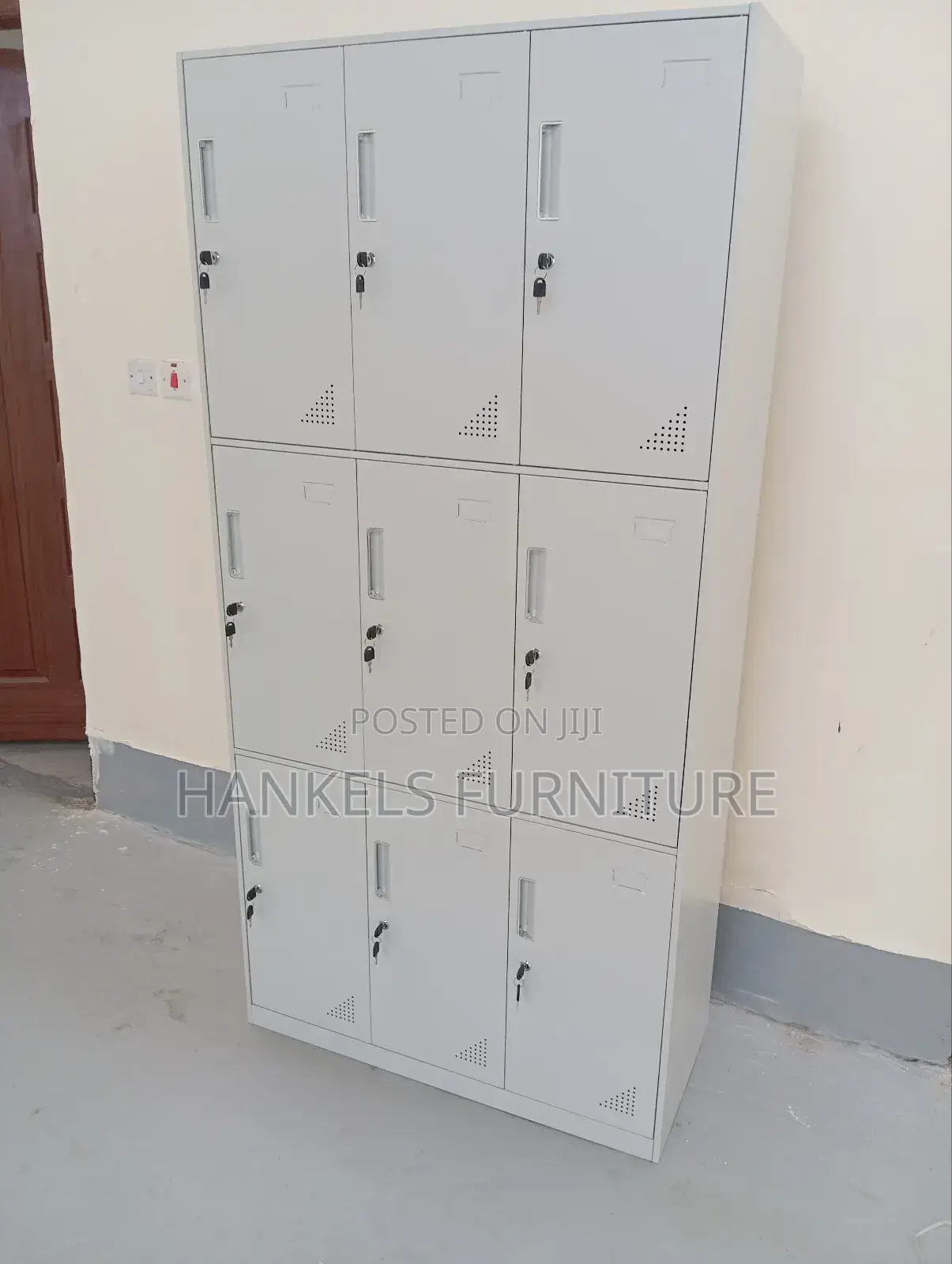 9-Locker Steel Office Cabinet