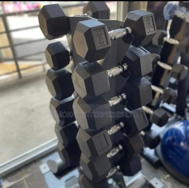 Hexagonal Gym Exercise Dumbells Per Kg